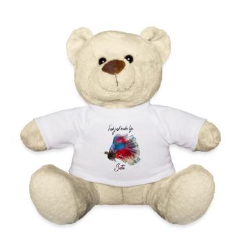 LE POISSON FAIT JUSTE LA VIE BETTA - BETTA FISH - Nounours - blanc - Devant