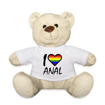 I love anal - Nounours - blanc - Devant
