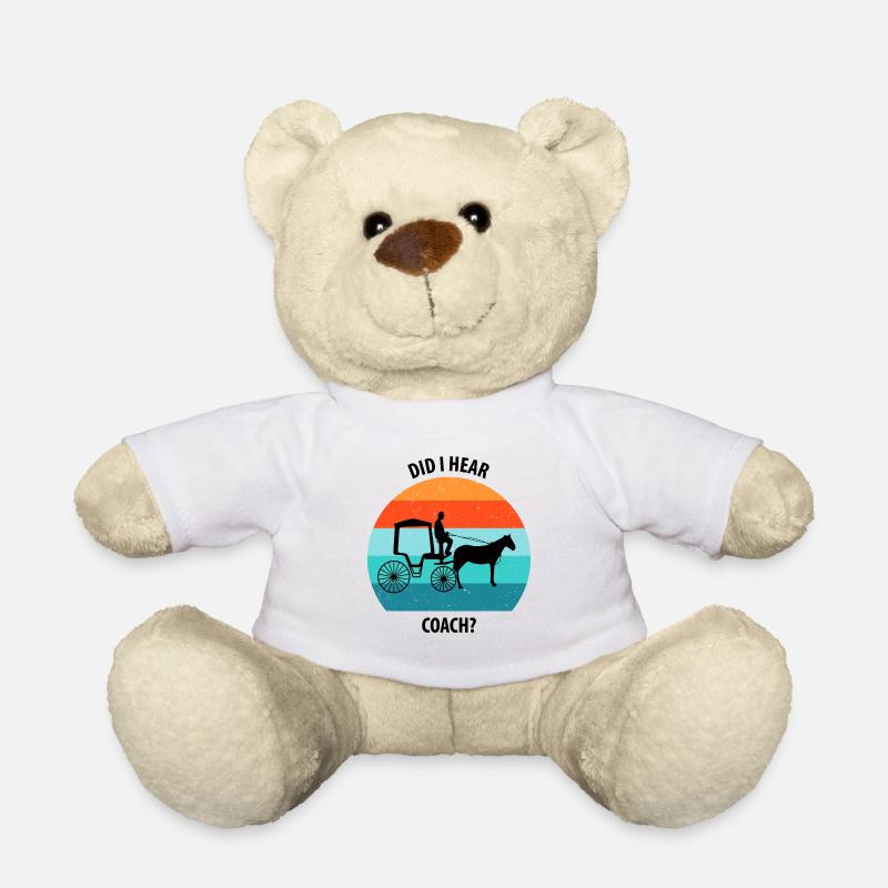 Calèche de cocher Calèche tirée par des chevaux Calèche - Nounours - blanc