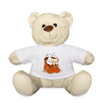 Deux chats en bottes - Nounours - blanc - Devant