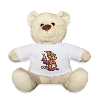 Drache Cool Comic - Teddy - Weiß - Vorne