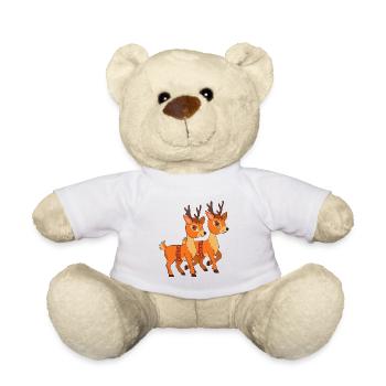 Christmas Cute reindeer Xmas Christmas - Teddy Bear - white - Front