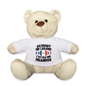 Au Rugby Un Caramel C'est Pas Une Friandise - Nounours - blanc - Devant