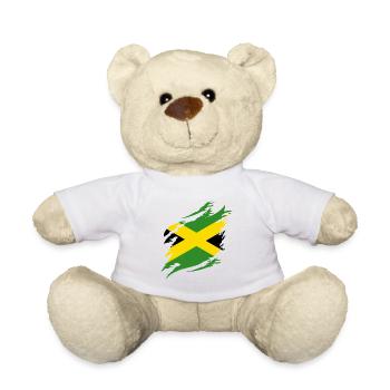 Jamaika Flagge Jamaikanische Fahne Jamaica Vintage - Teddy - Weiß - Vorne
