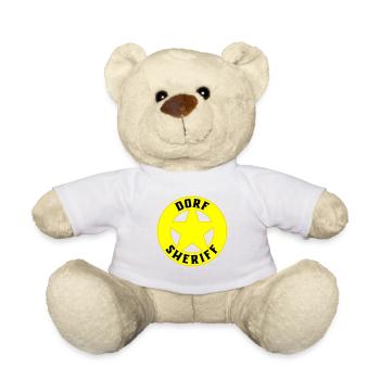 Farben änderbar | Dorf Sheriff - Teddy - Weiß - Vorne