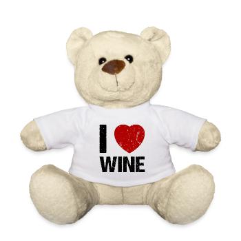 I love Wine Weinliebhaber Wein - Teddy - Weiß - Vorne
