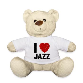 I love Jazz Herz Musik - Teddy - Weiß - Vorne