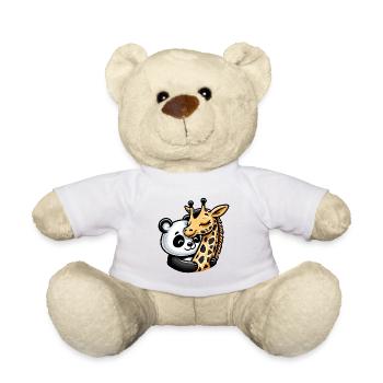 Câlins Panda Et Girafe Amoureux - Nounours - blanc - Devant