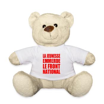la jeunesse emmerde front national - Nounours - blanc - Devant