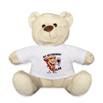 Pizza Retirement Plan : une part de pizza amusante - Nounours - blanc - Devant