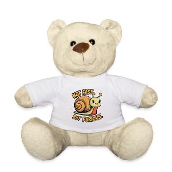 Funny Vineyard Snail Funny Snail Saying - Teddy Bear - white - Front