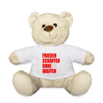 Frieden schaffen ohne waffen - Teddy - Weiß - Vorne