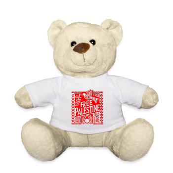 Free palestine - Nounours - blanc - Devant