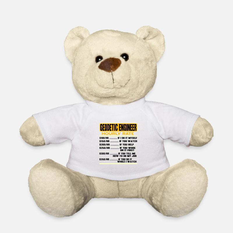 Landvermesser Vermessungstechniker Job Geschenk - Teddy - Weiß