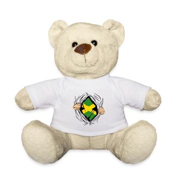 Jamaika Flagge Jamaikanische Fahne Jamaica Vintage - Teddy - Weiß - Vorne