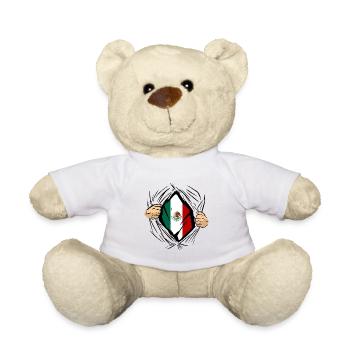 Mexiko Flagge Mexikanische Fahne Mexico Südamerika - Teddy - Weiß - Vorne