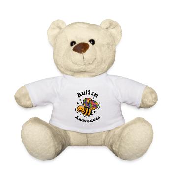 ABEILLE AUTISTE PUZZLE COLORÉ FAMILLE AMOUR ASD DICTONS - Nounours - blanc - Devant