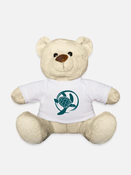 Schildkröte / Kriechtier - Reptilie - Teddy - Weiß