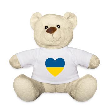 Ukraine cœur amour pays patrie - Nounours - blanc - Devant