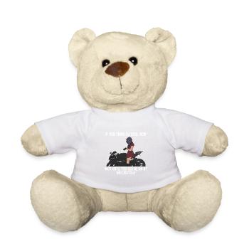 Conception de moto, permis de conduire fille - Nounours - blanc - Devant