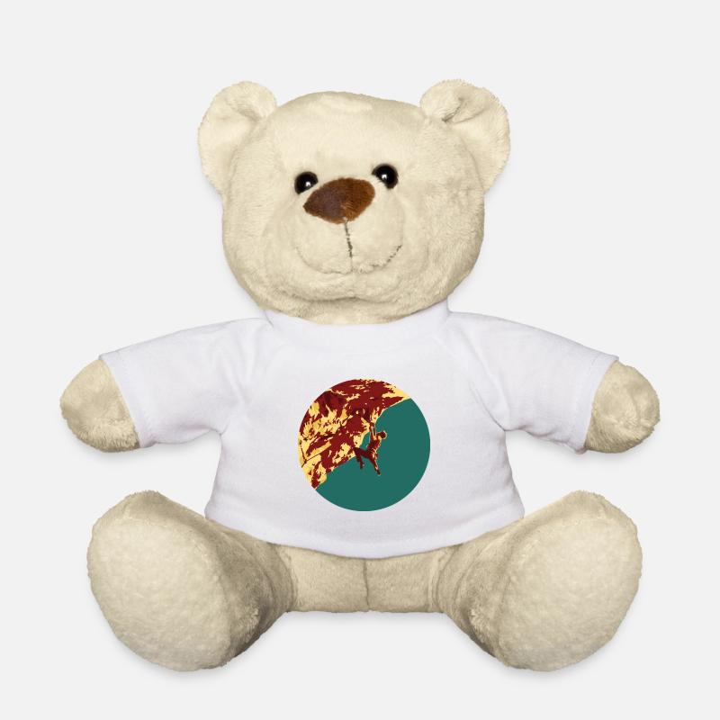 Felskletterer in steiler Wand - Teddy - Weiß