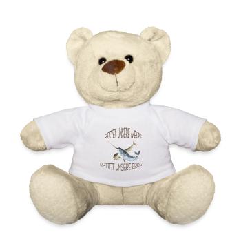 Rettet unsere Meere T-Shirt Narwal - Teddy - Weiß - Vorne