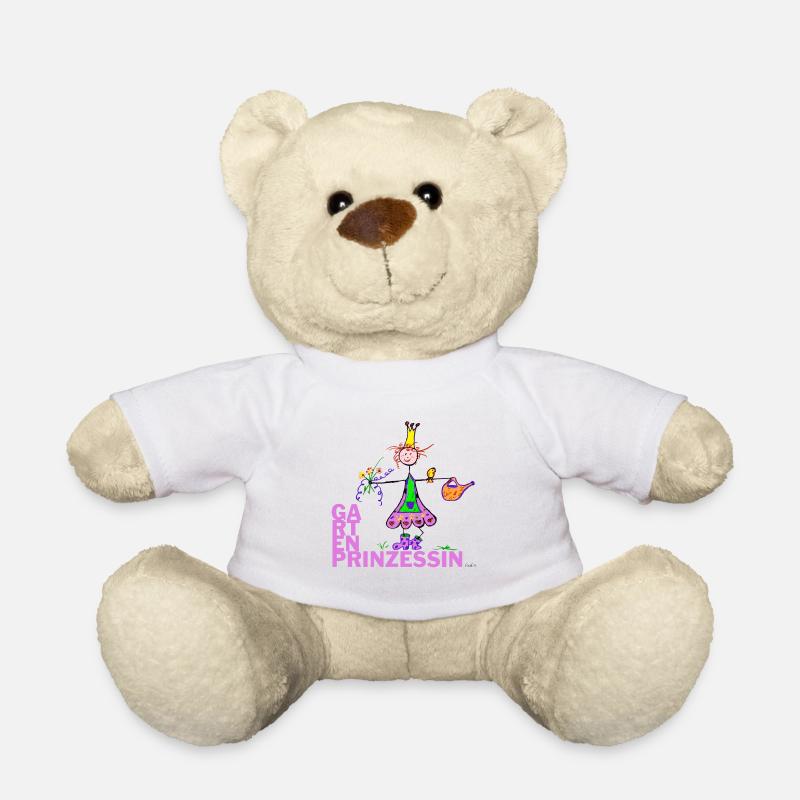 Gartenprinzessin mit Gummistiefeln - Teddy - Weiß