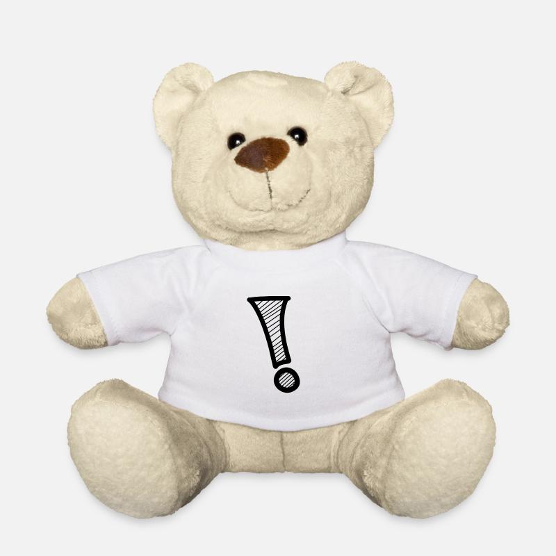 Ausrufezeichen - Teddy - Weiß