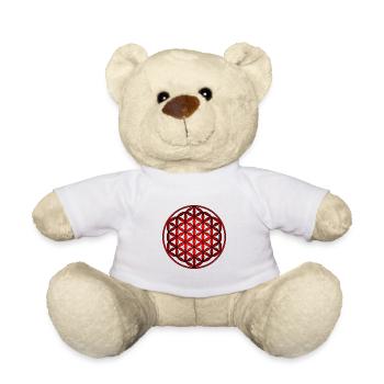 Flower of Life, Esoteric, Flower of Life, Yoga - Teddy Bear - white - Front