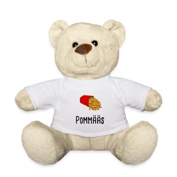 Mot allemand français. frise - Nounours - blanc - Devant