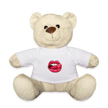 Lick the Lips bunt - Teddy - Weiß - Vorne