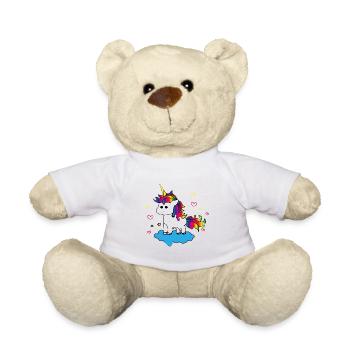 funky unicorn - Teddy Bear - white - Front