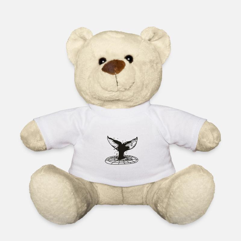 abtauchender Wal in den Ozean Design Illustration - Teddy - Weiß