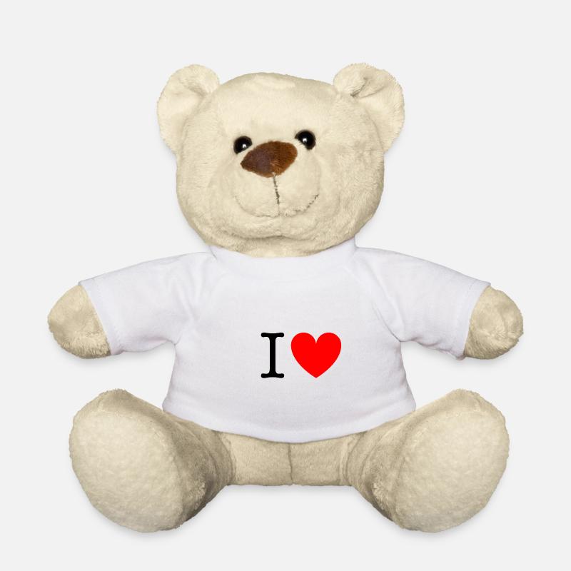 I LOVE - Teddy - Weiß