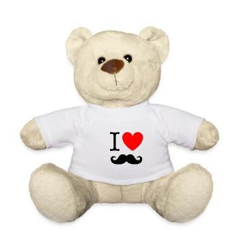 I love Moustache - Teddy - Weiß - Vorne