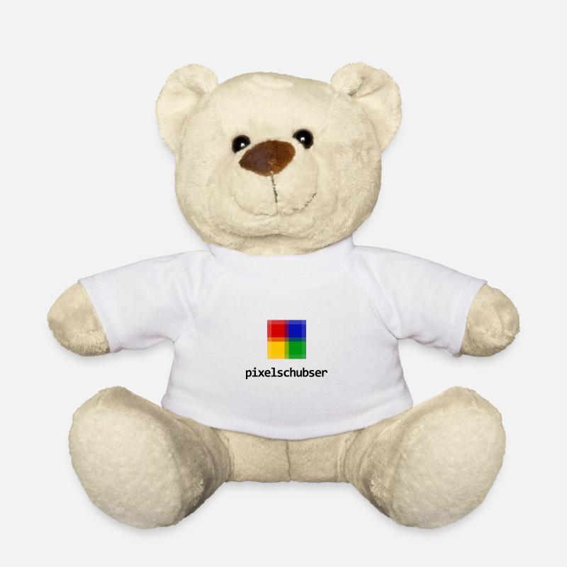 Pixel Pusher Nerd IT Graphic Artist Gift Job Fun - Teddy Bear - white