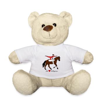 I love vaulting - Volti - horse gift - Teddy Bear - white - Front