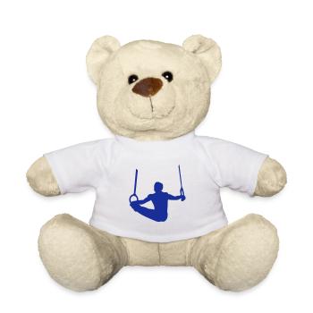 rings gymnastics sport discipline 1 - Teddy Bear - white - Front