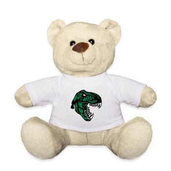 tyrannosaure t rex dinosaure rex - Nounours - blanc - Devant