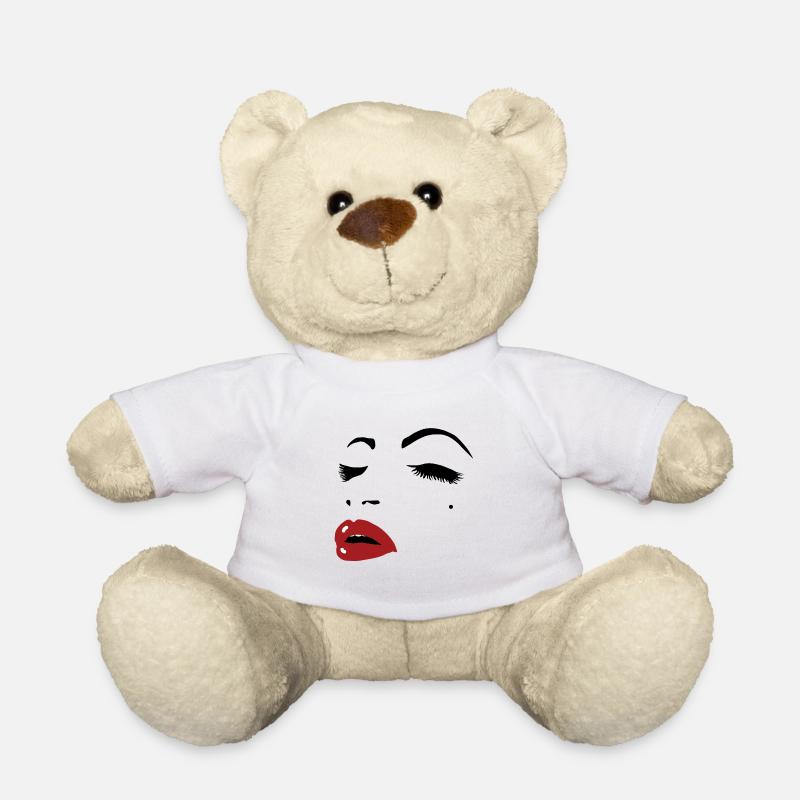 Gesicht Frau - Teddy - Weiß