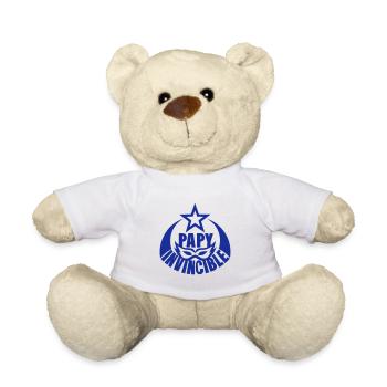 papy invincible masque logo - Nounours - blanc - Devant