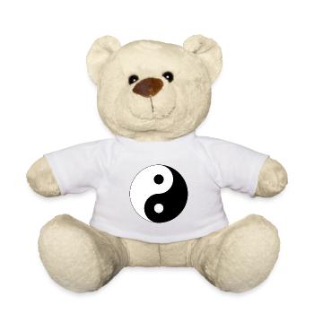 yin yang Symbol Taiji Qigong Kung Fu Tao Geschenk - Teddy - Weiß - Vorne