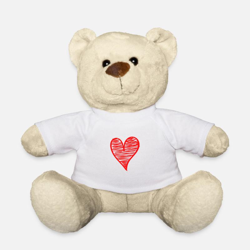 Herz - Teddy - Weiß