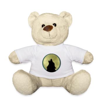 wolf moonlight howl - Teddy Bear - white - Front