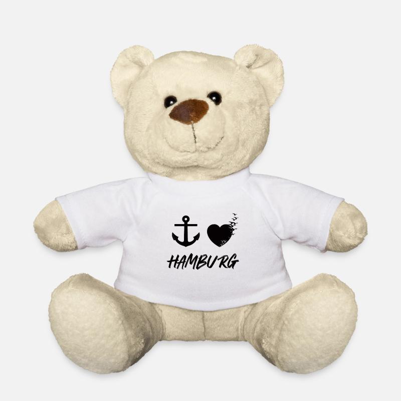 J'aime Hambourg - Nounours - blanc