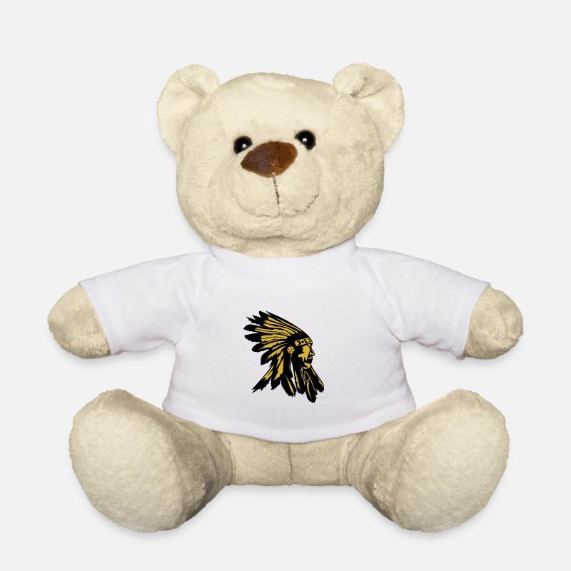 Native American head Native American - Teddy Bear - white