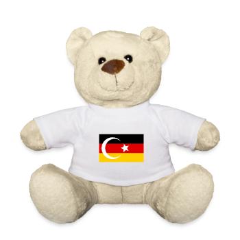 Germany Turkey flag gift idea - Teddy Bear - white - Front