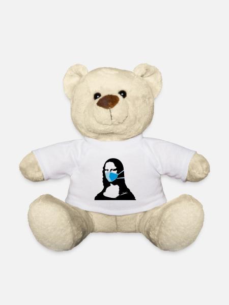 Confined Mona Lisa 1 - Teddy Bear - white