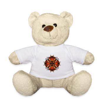 mandala Farben Herbst Mann frau psychedelisch - Teddy - Weiß - Vorne