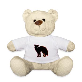 Renard noir mort - Nounours - blanc - Devant